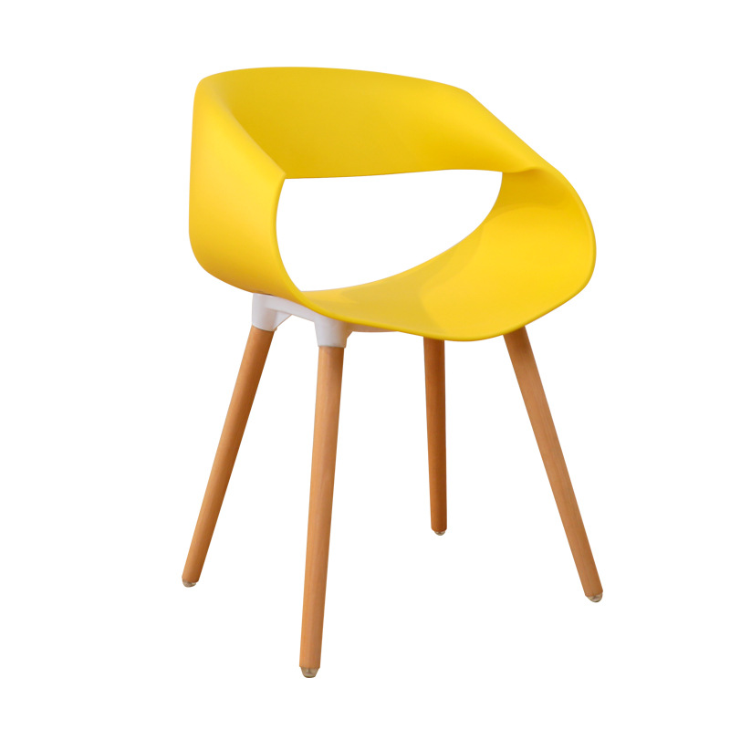 Escritorios y sillas creativos simples, sillas de comedor de plástico, sillas de ocio, sillas de café, mesas y sillas de negociación de oficina en casa, combinación