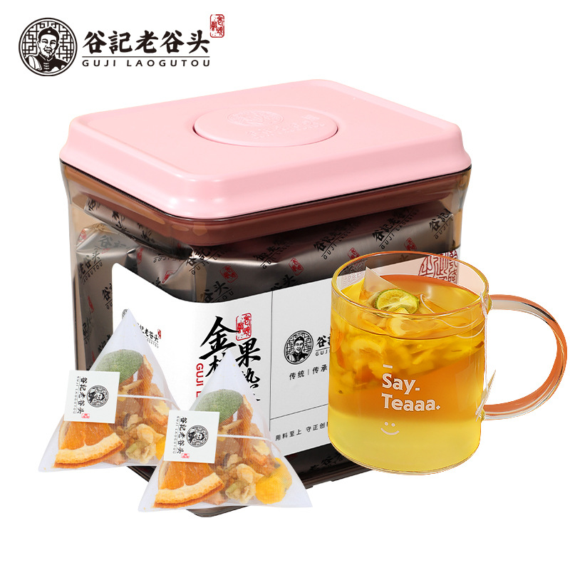 Apple Orange Passion Fruit Kumquat Lemon Pear Cold Brew Fruit Tea 30 Pack Sweetened Vitamin C Blend in use