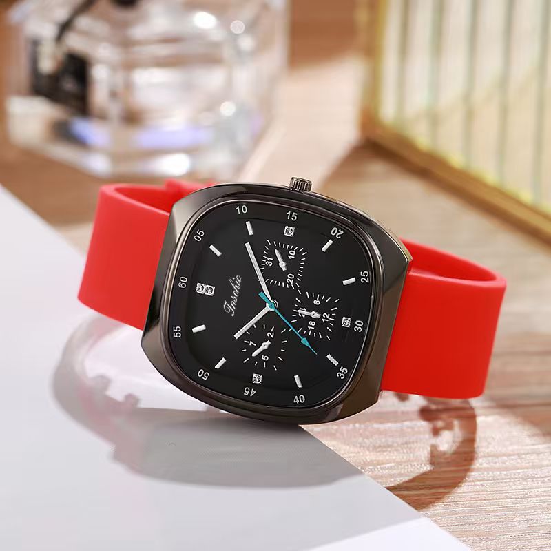 2026 southeast asia e-commerce hot-selling product men‘s watch sophisticated wine barrel silicone band watch men‘s quartz watch