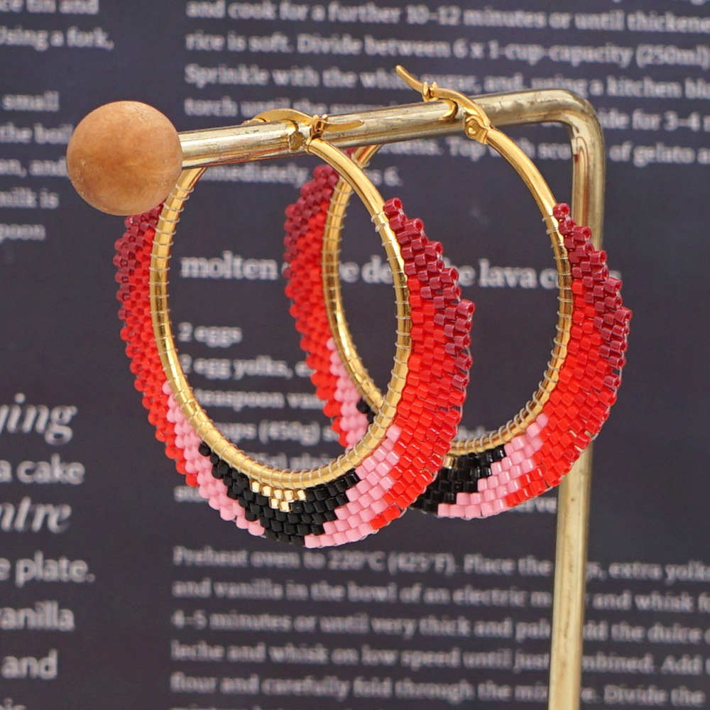 Fashion Ethnic Style Exaggerated Hoop Earrings display picture 3