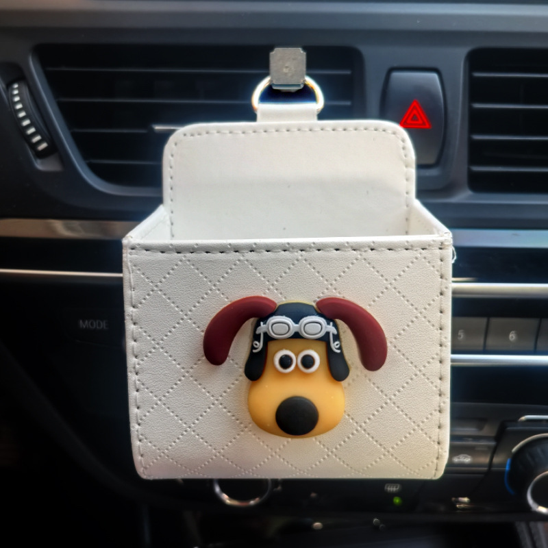 Bolsa de almacenamiento de salida de aire del automóvil Bolsa colgante del teléfono móvil Caja de almacenamiento de artículos diversos del automóvil creativo Almacenamiento colgante Xiaohongshu mismo estilo