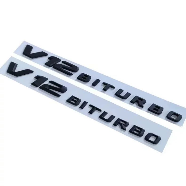 Suitable for the new Mercedes-Benz V8BITURBO side emblems, C63, G63, S65, and V12 supercharged car emblems