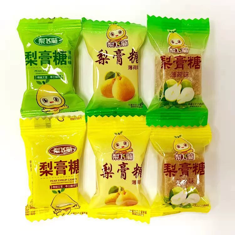 Грушевая паста Конфеты Runjiang Lake Street Stall Охлаждающее горло Гранулы ручной работы Осенняя грушевидная паста Конфеты Маленькая упаковка Массовые закуски Оптовая продажа