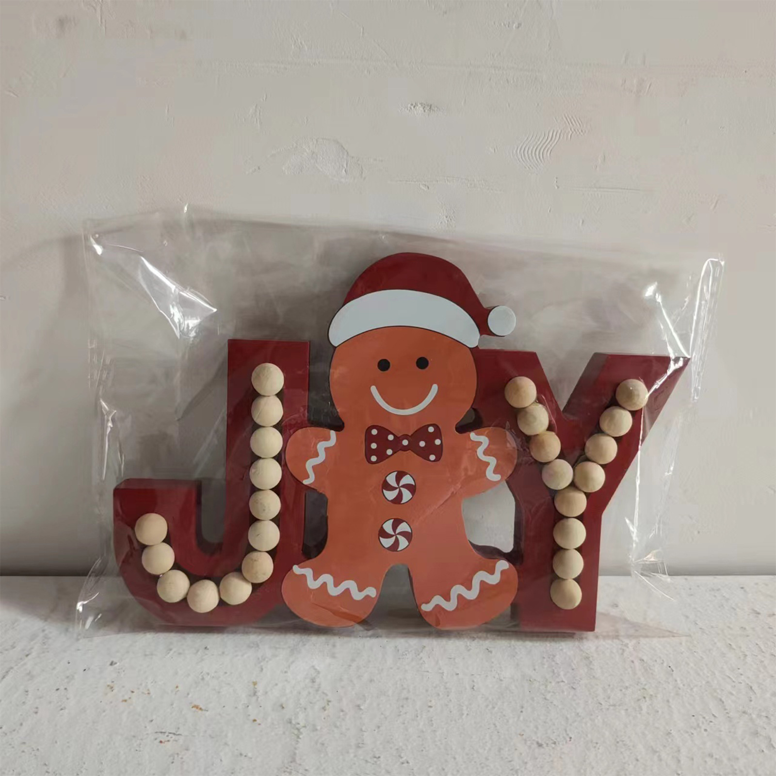 156g Weight Ornaments Home Textiles & Decor Type Ornaments Event & Party Supplies 1 Piece Quantity Party, Festival Occasion Wood Material Christmas Festival Gingerbread, Doll, Letter Pattern Cute Style Christmas Cute Gingerbread Doll Letter Wood Party Festival Ornaments 10