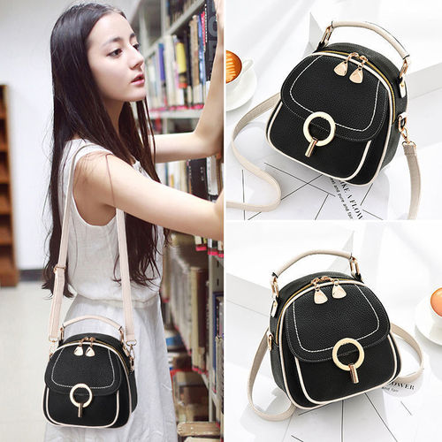 Korean-style unisex backpack for women, 2024 new trendy Instagram-inspired design—large-capacity crossbody bag with premium-grade shoulder and handheld options for students.