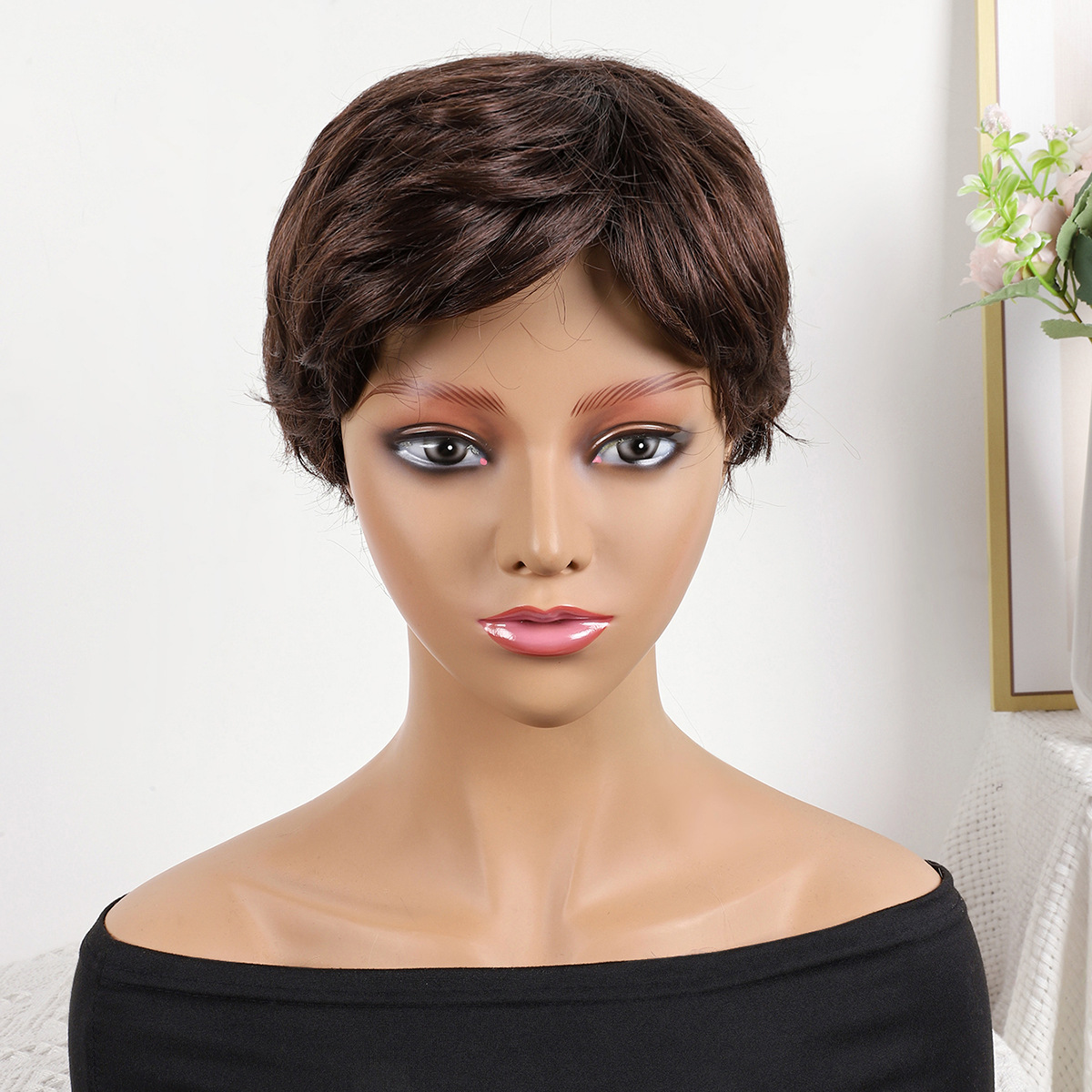 Fibra química al por mayor bob cabello pelucón mecánico pelucón cubierta de pelo