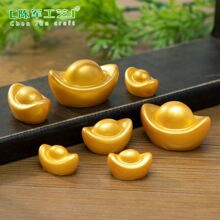 微景观新年招财金色大中小元宝 diy装饰品配件迷你桌面微缩小摆件