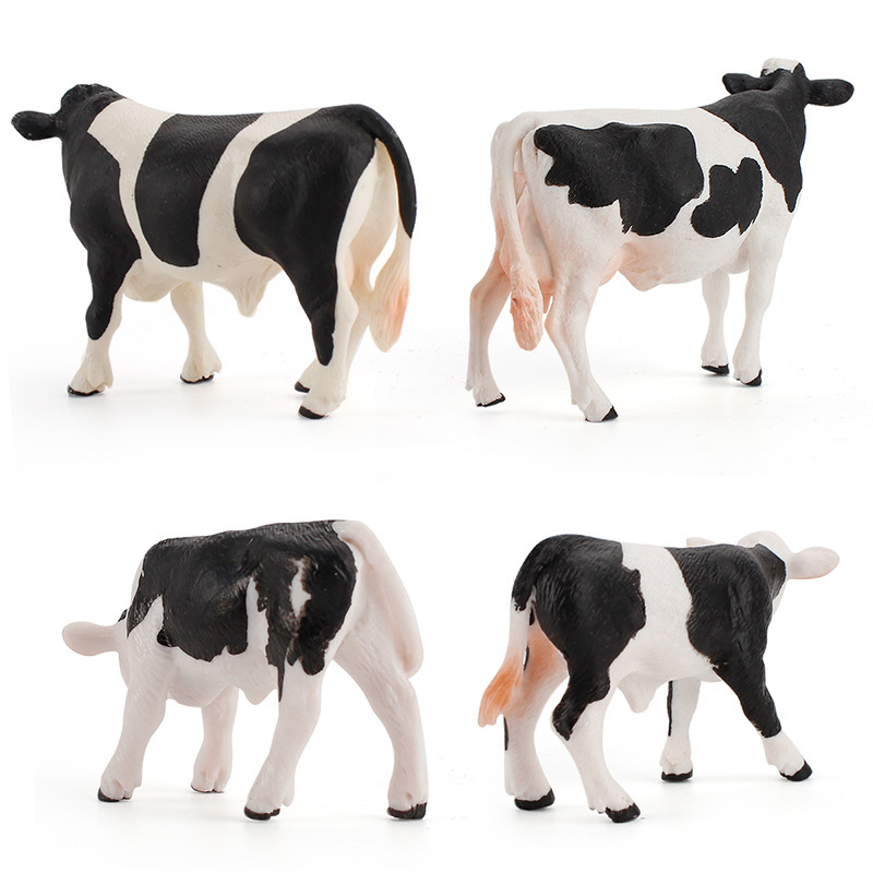 Transfronterizo simulación punto negro vaca modelo Toro vaca creativa granja aves de corral escena sólida estática decoración juguete