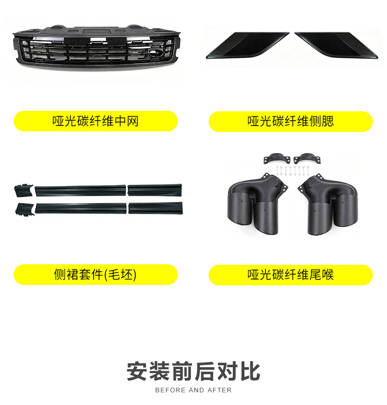 Suitable for 2023-2026 Land Rover New Range Rover Sport upgraded SV body kit, front bumper, rear bumper, side skirts, tail