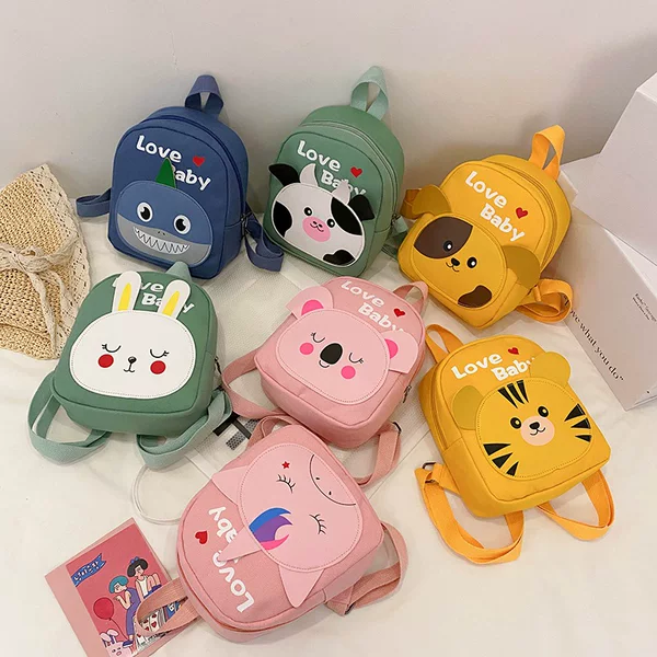 Children's Backpacks, Mini Canvas Kindergarten School Bags, Cute Kindergarten Backpacks for Boys and Girls, Wholesale