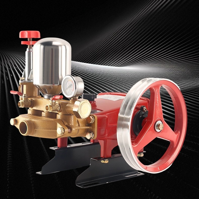 打药泵26型条纹三缸柱塞泵 正品农用高压打药机不锈钢柱塞喷雾泵