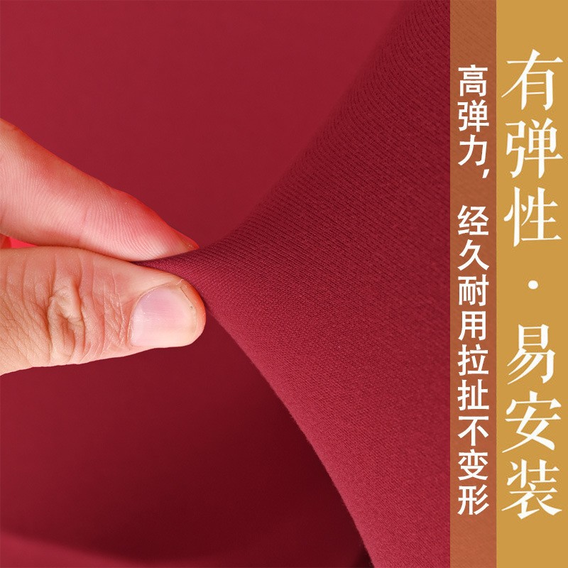 Venta al por mayor de puntos transfronterizos, funda redonda de forro polar elástico de color puro, funda redonda de terciopelo de zorro plateado grueso, funda para silla giratoria