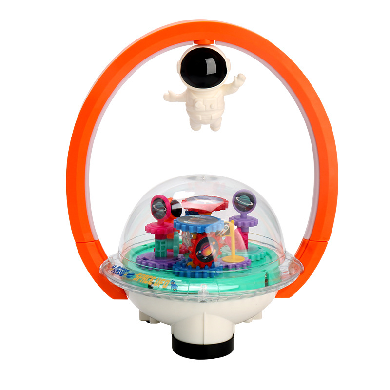 Sueño de luz eléctrica Bola de engranajes astronauta Universal Música luz magnética suspensión sirena regalo de juguete para niños