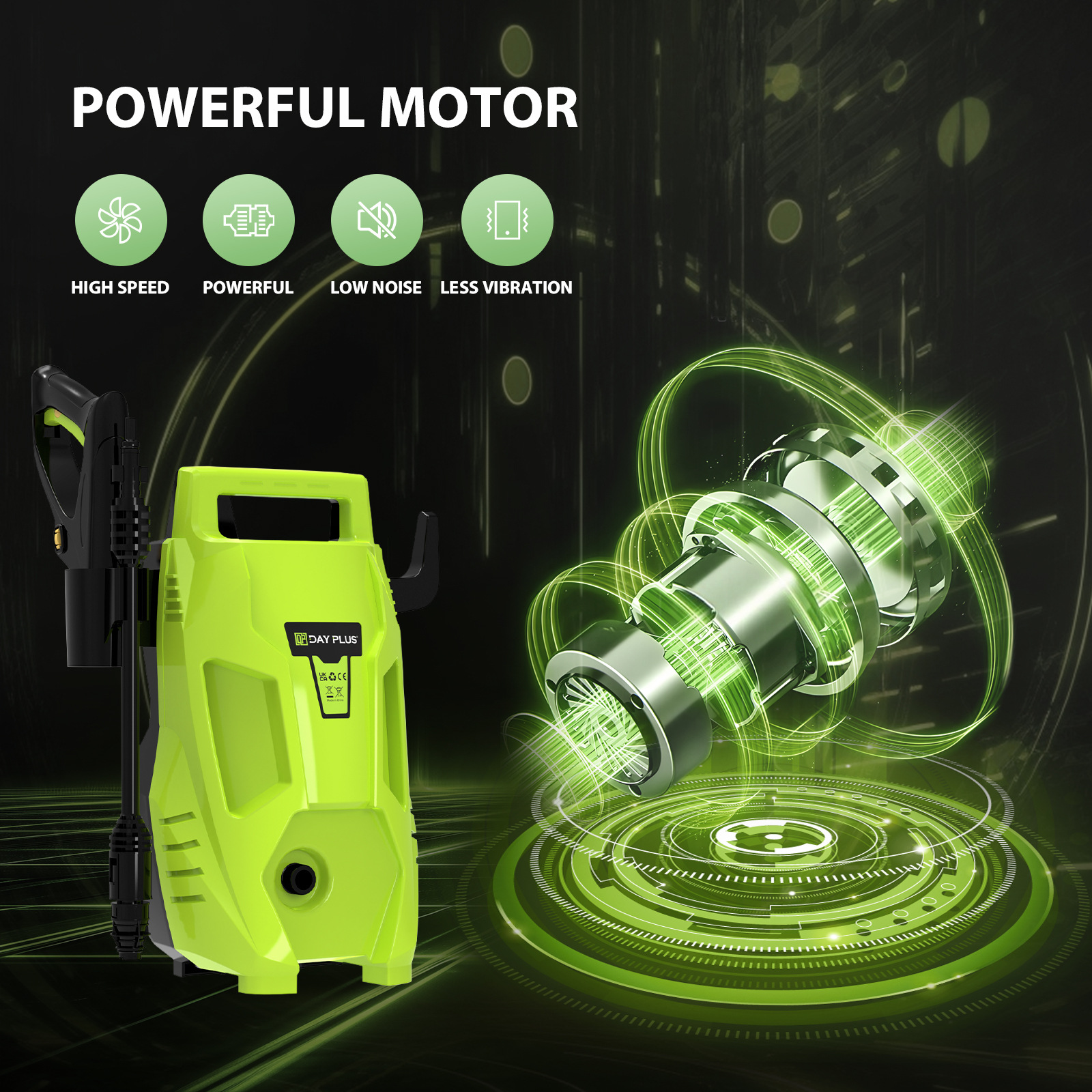 Household AC High Pressure Car Washer Universal Car Washer Water Pump Automatic Cleaning Machine Portable Water Gun Car Wash Artifact