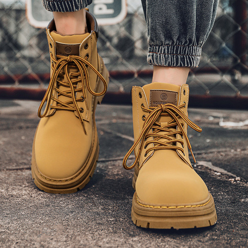 Labor protection shoes for men  winter construction site wear-resistant construction work Martin boots workwear waterproof anti-slip mountaineering sports