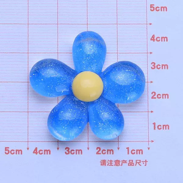 Ice-clear five-petal flower-blue