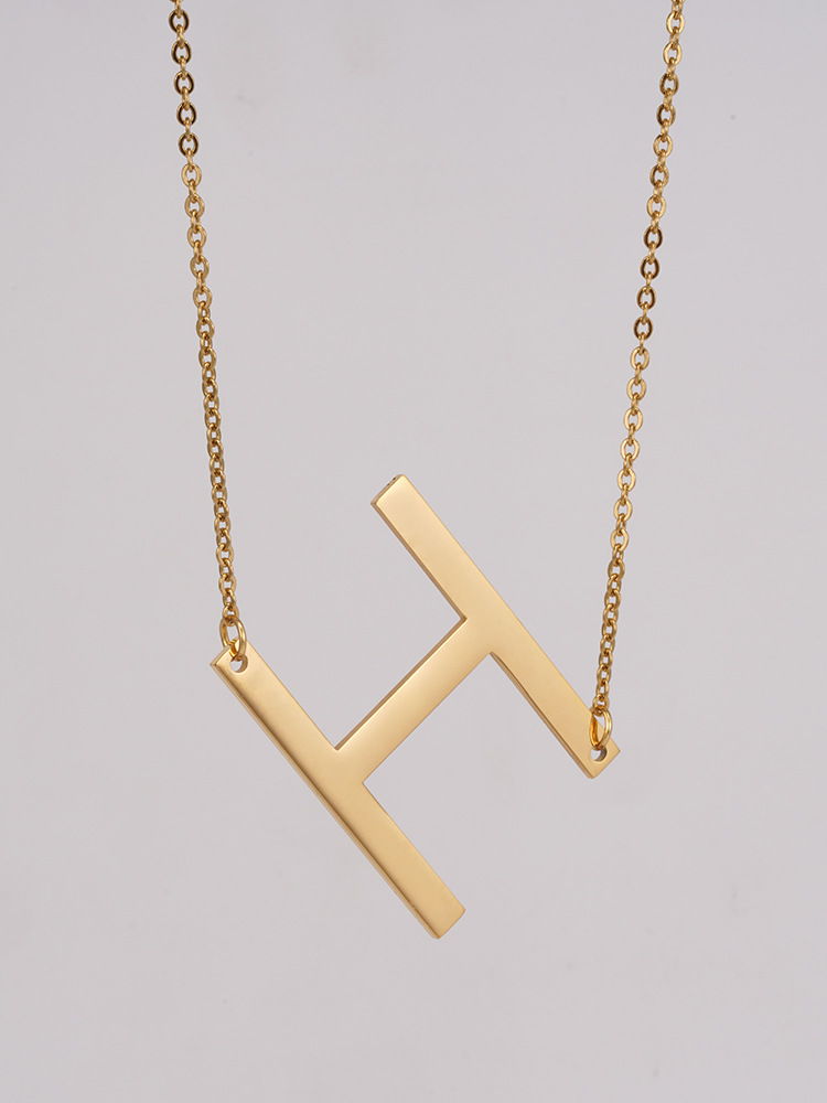 Simple Style Letter Stainless Steel Necklace Plating Stainless Steel Necklaces display picture 2