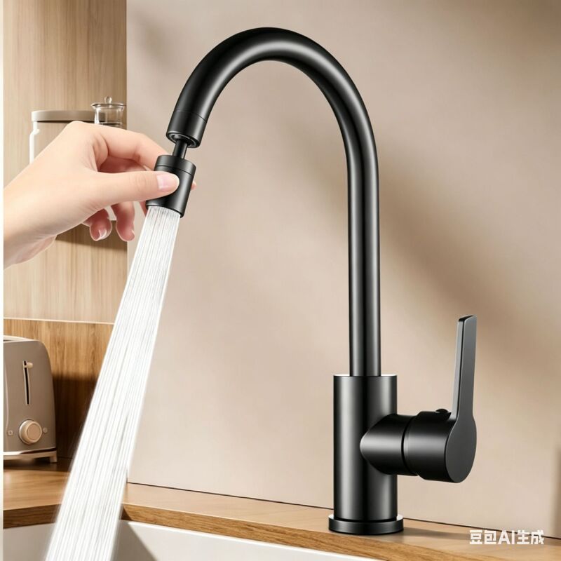 Lanhua Sus304 Stainless Steel Faucet for Sink, High-Quality Faucet with Hot and Cold Water Universal Head