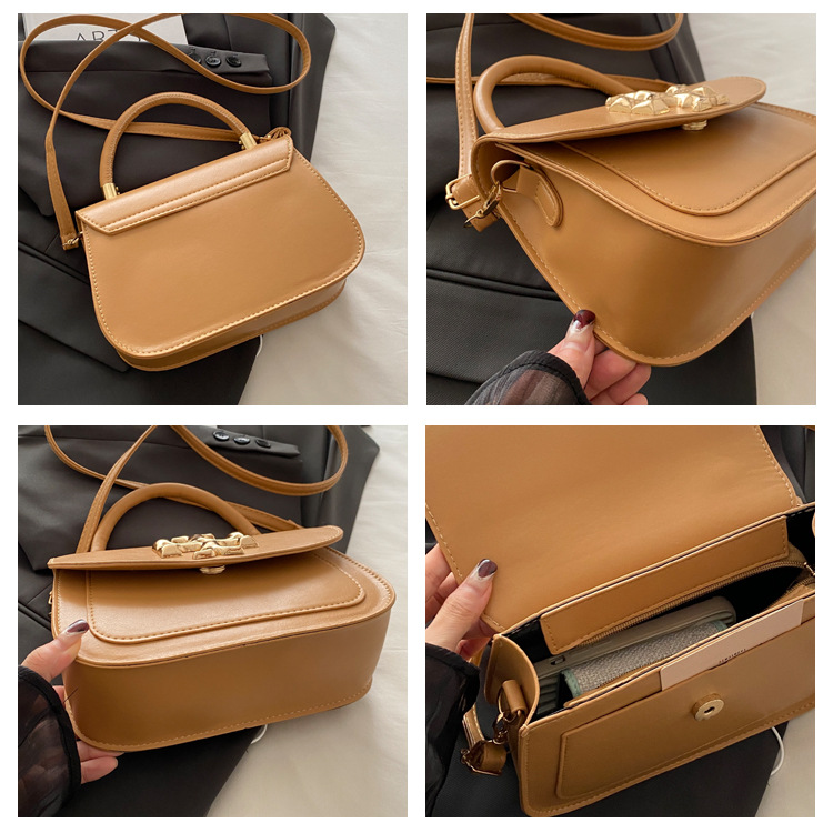 Cross-border retro underarm women's bag, this year's new fashionable single-shoulder bag, trendy and textured crossbody bag, casual tofu square bag undefined
