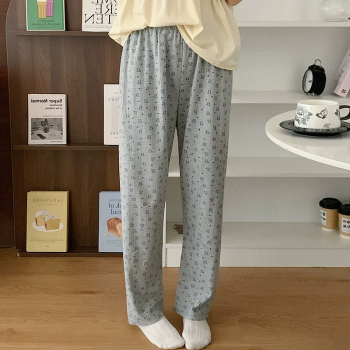 Милые летние тонкие карикатурные повседневные брюки, oversize