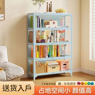 Ornament Display Cabinet with Millet Design, Handcrafted Tin Storage Cabinet with Three-Sided Glass Dustproof Collection Cabinet, Doll Storage Cabinet