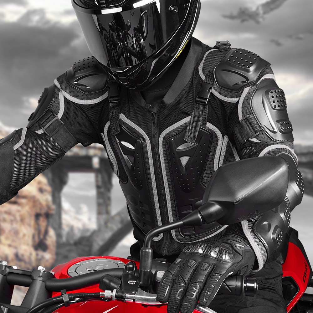 Motocicleta ropa antiblindaje motocicleta todoterreno ciclismo anticaída pantalones de pierna coderas protección de pecho caballero cuello armadura de ciclismo