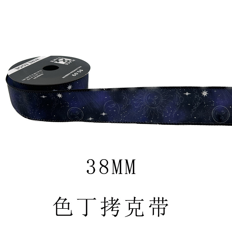 姚明织带跨境现货万圣织带礼物盒包装装饰南瓜蜘蛛网万圣节拷克带|undefined