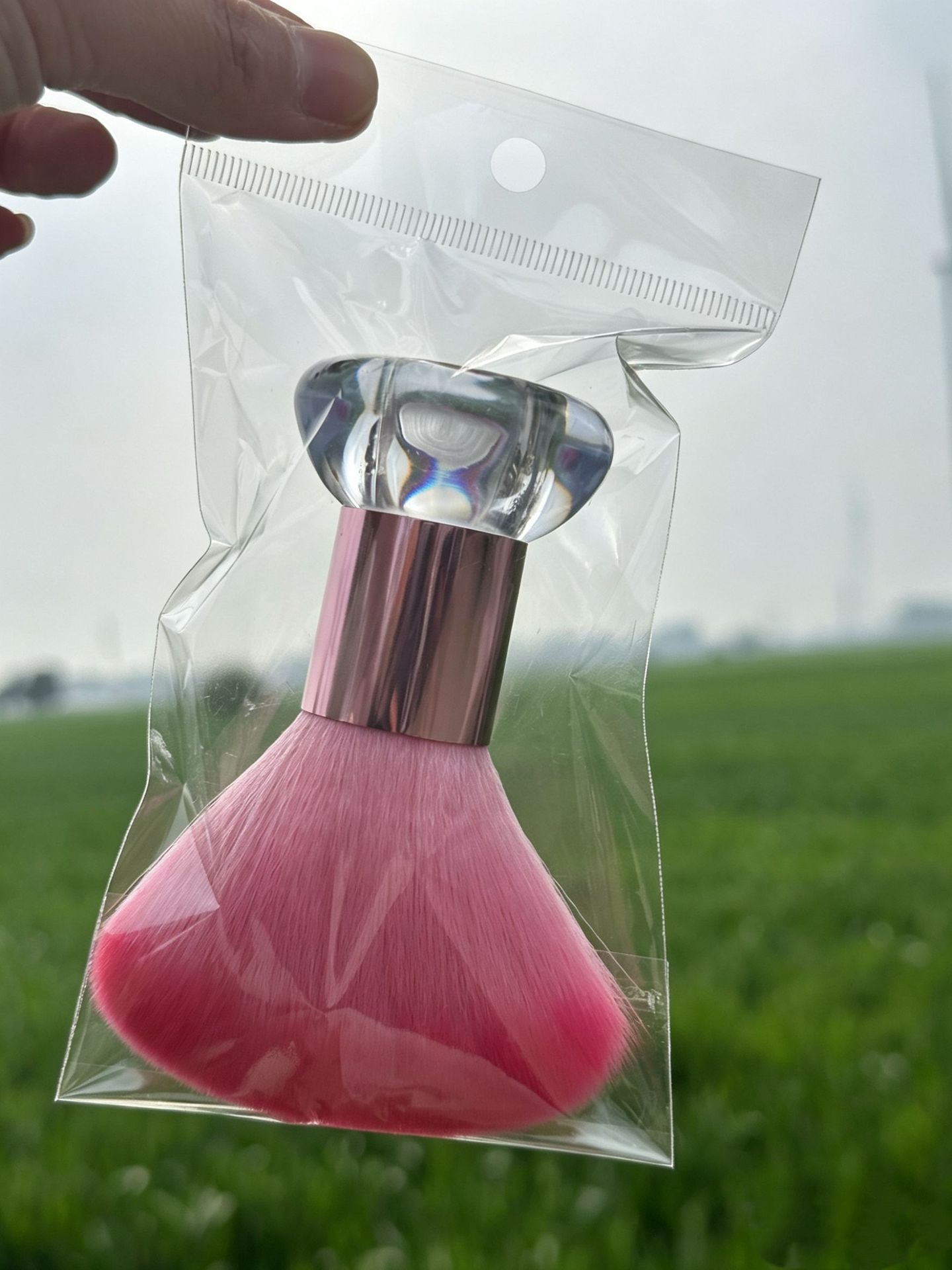 Brocha para Uñas Tipo Champiñón con Base para Manicura y Maquillaje