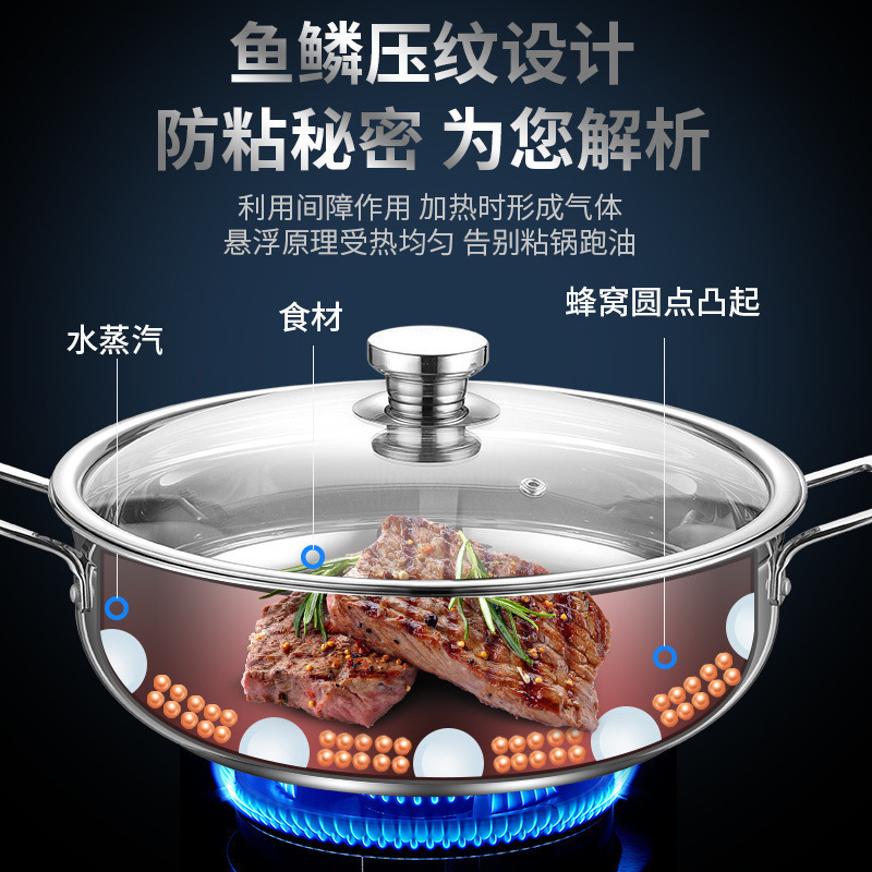 加厚316不锈钢火锅锅家用食品级汤锅燃气灶电磁炉涮锅不粘煮汤锅|undefined