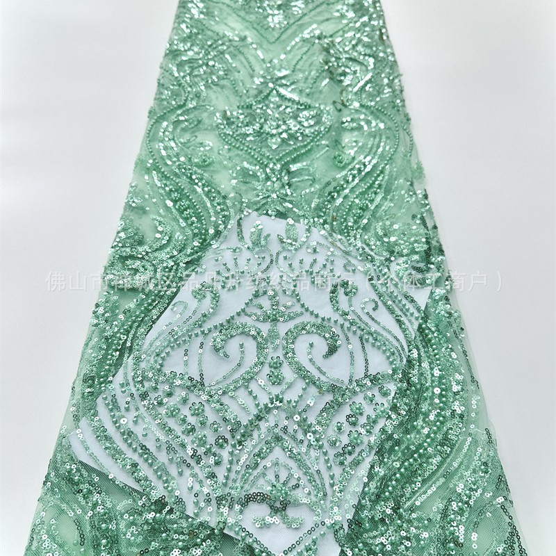 Europa, América, África, plantas, tubo de perlas, tela de encaje, modelo de vestido de boda, vestido de noche, bordado de sequillas, encaje con cuentas