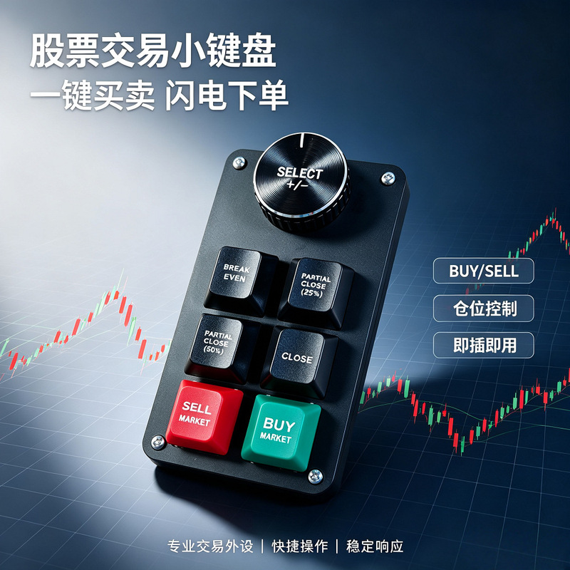 Custom Stock Trading Keypad USB Type‑C Day Trade Keyboard Custom Stock Trading Keypad USB Type‑C Day Trade Keyboard