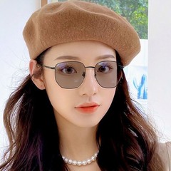 Women's photochromic sunglasses frame, simple large frame, blue light and UV protection, suitable for prescription lenses, wholesale