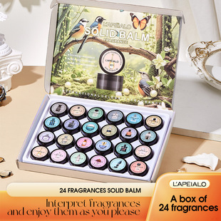 Cross-border exclusive for Leppel 24 Fragrance Solid Balm Ladies Luxury Perfume Mini Lasting Fragrance Fresh and Elegant