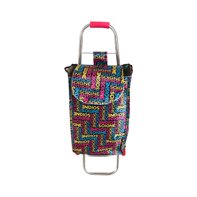 不锈钢pu轮家用购物布兜车-买菜小拉车家用购物车折叠爬楼手拉