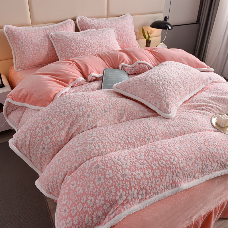 벨벳 눈송이-핑크 [벨벳 및 두꺼워짐, 정전기 없음]