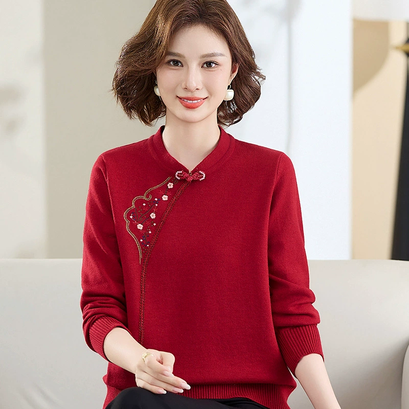 Мама средних лет вязаный свитер новый