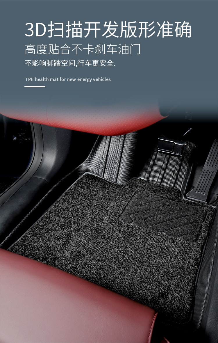 Suitable for 23-25 Models of Mercedes-Benz Glc Car Floor Mats, Fully Environmentally Friendly Tpe Floor Mats, Trunk Mats, Seat Back Cushions