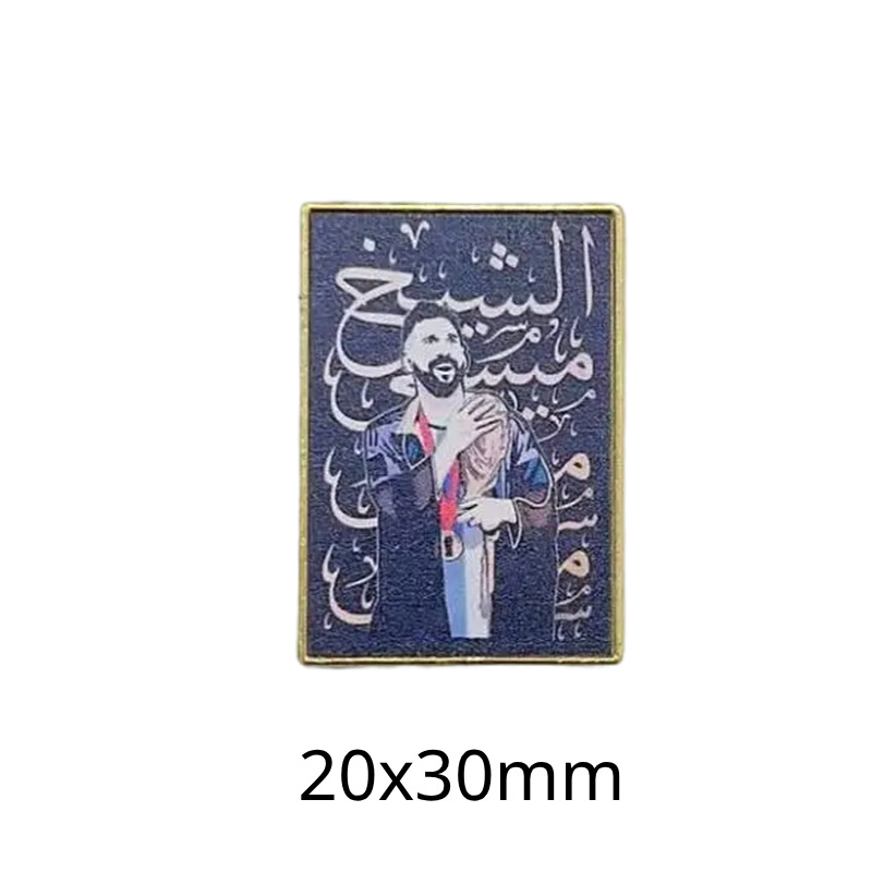 Fabricante personalizado Champions League World Cup Football Super Star Metal Insignia Imagen de dibujos animados Etiqueta del teléfono móvil Insignia Regalo