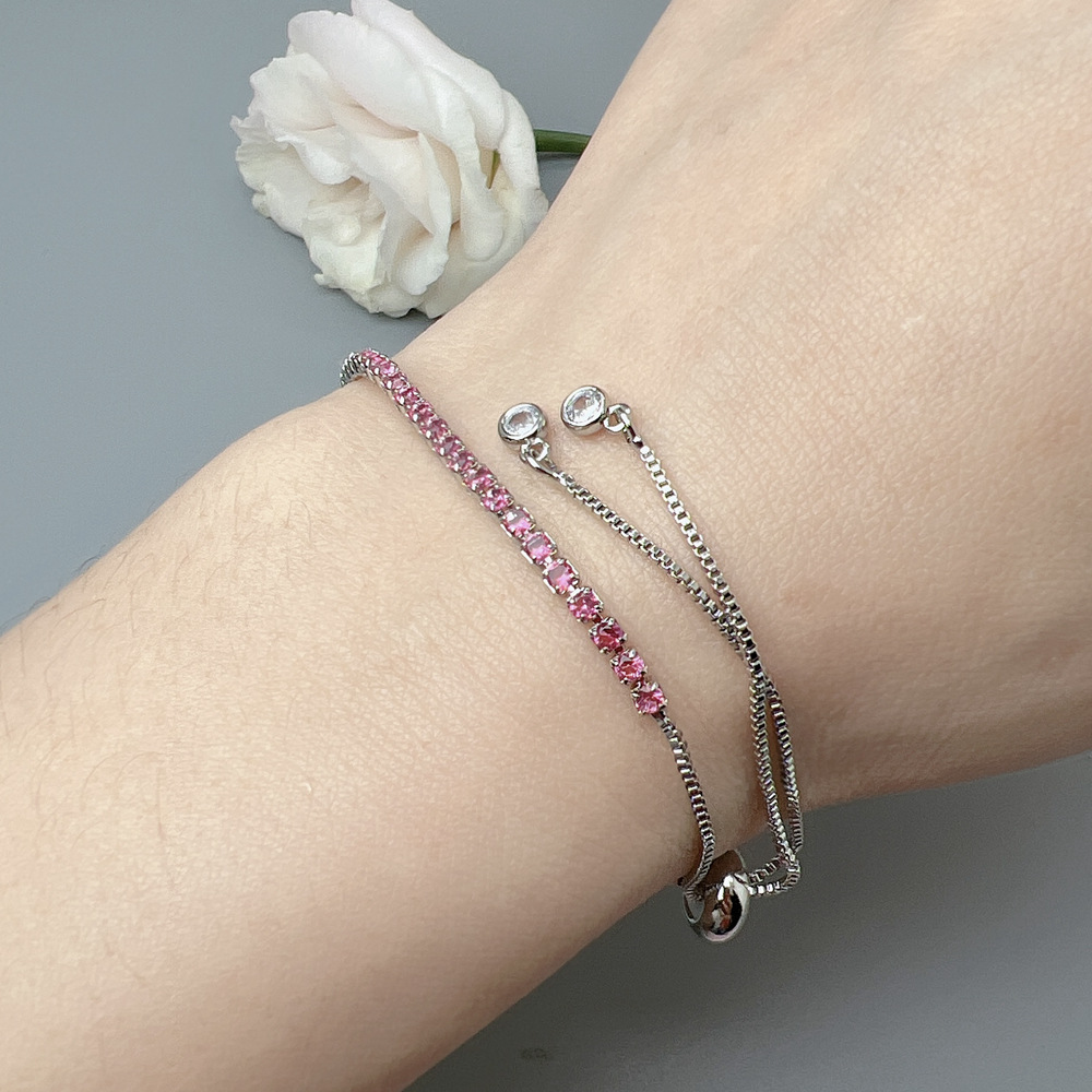 13g Weight Alloy Pendant Material Zircon Inlay Material Bracelets Classification Alloy Chain Material 1 Piece Quantity Holiday, Daily, Street Occasion Alloy Material Geometric Pattern Women's Gender Plating Design Elegant Style Elegant Geometric Zircon Alloy Wholesale Bracelets 12