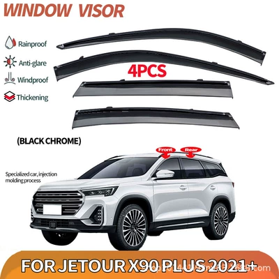 Suitable for Jetour X90 Rain shield - jetour-x90-plus-mk2-2021-overseas-version-ps-black-bright-strip-window-rain-shield