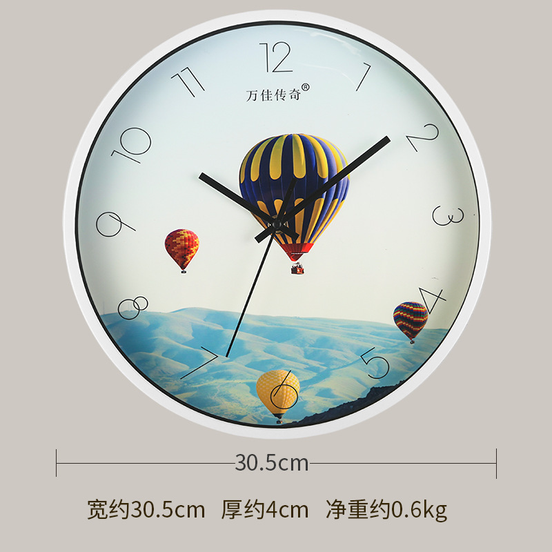 Reloj de pared para sala/comedor/hogar simple, reloj de pared silencioso sin perforación, estilo pastoral para dormitorio