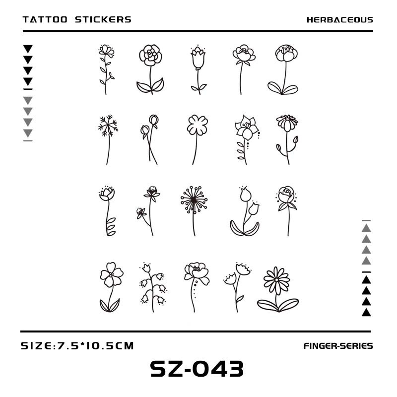 Mini Flower Juice Herbal Tattoo Stickers with a High-End Feel, Realistic for Collarbone and Wrist, Cute, Fresh, and Simple Mini Flower Juice Herbal Tattoo Stickers with a High-End Feel, Realistic for Collarbone and Wrist, Cute, Fresh, and Simple