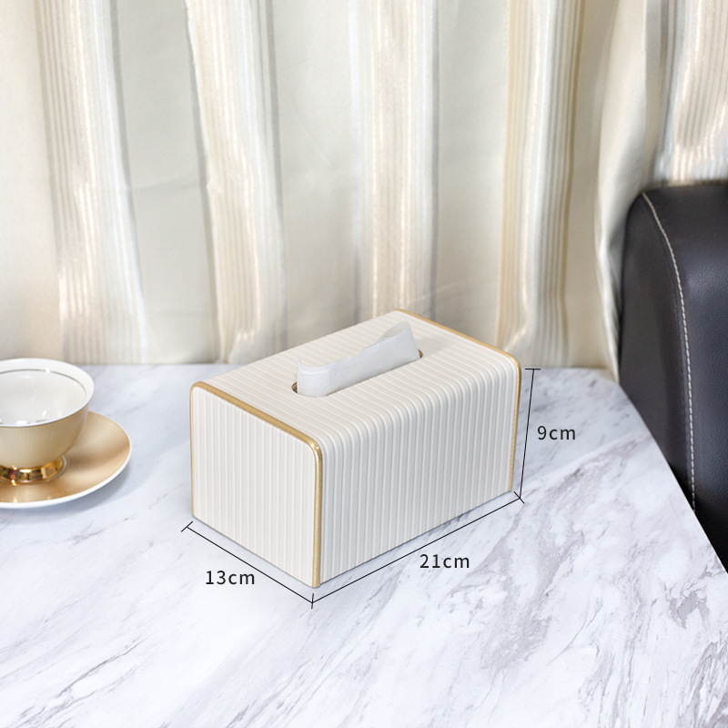 Caja de pañuelos hogar sala de estar luz restaurante de cuero de lujo multifuncional coche mesa de café caja de almacenamiento sala de estar caja de pañuelos imprimible