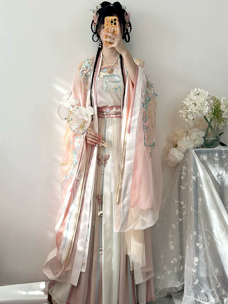 Han Yu Kui Song Song Hanfu женский 2023 новый весенний летний китайский стиль Ци талия улучшенная версия элегантного сказочного костюма