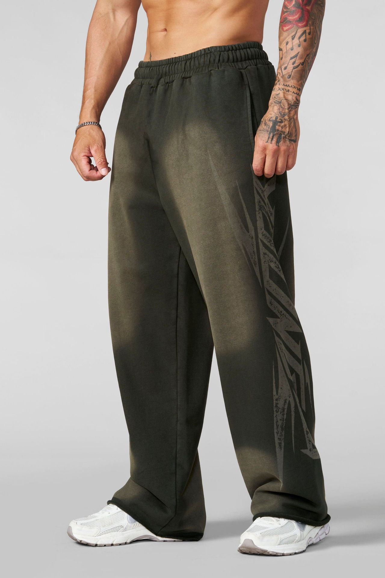 YoungLA Sweatpants Printed Olive
