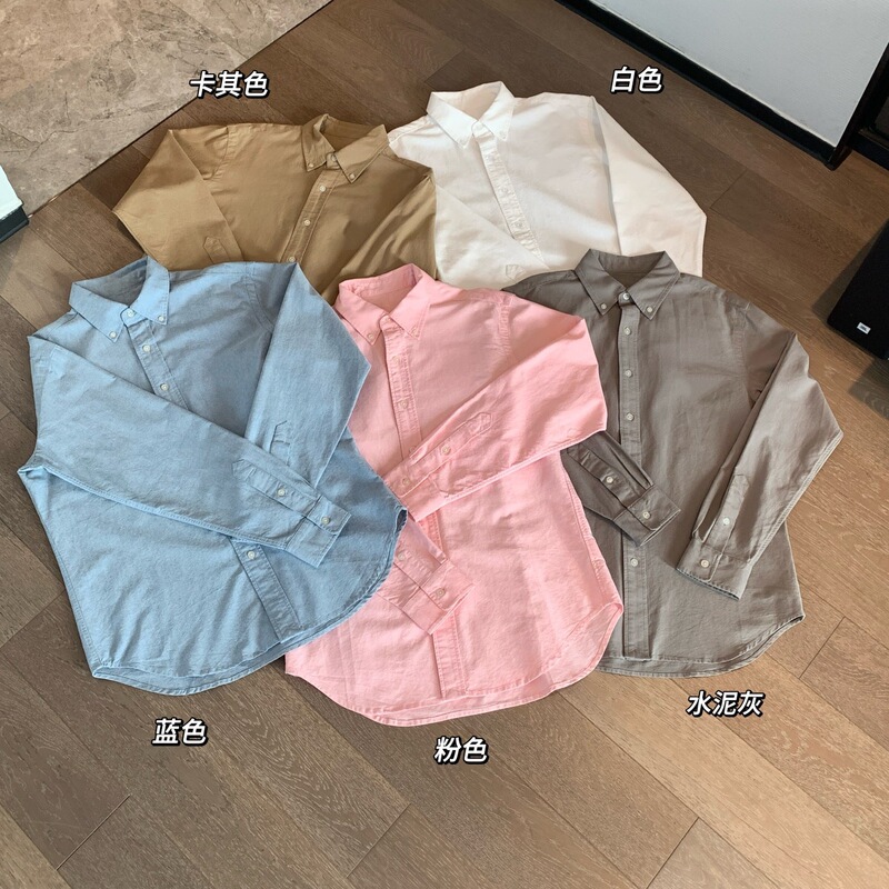 25秋季新款男女款日常通勤百搭气质减龄休闲翻领刺绣衬衫0901c19|undefined