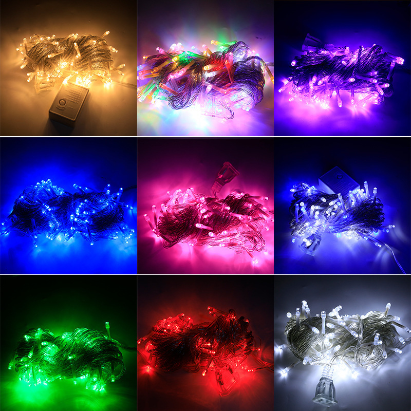 LED string de luces al aire libre estrella de navidad acampamiento diseño de patio luces de color iluminación de luces de decoración de bodas festivas