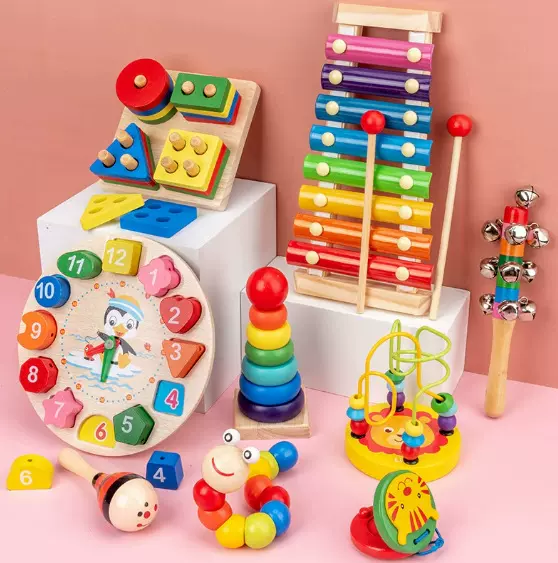 儿童乐器 敲击乐器幼儿音乐益智启蒙早教木质八音手敲琴音乐玩具