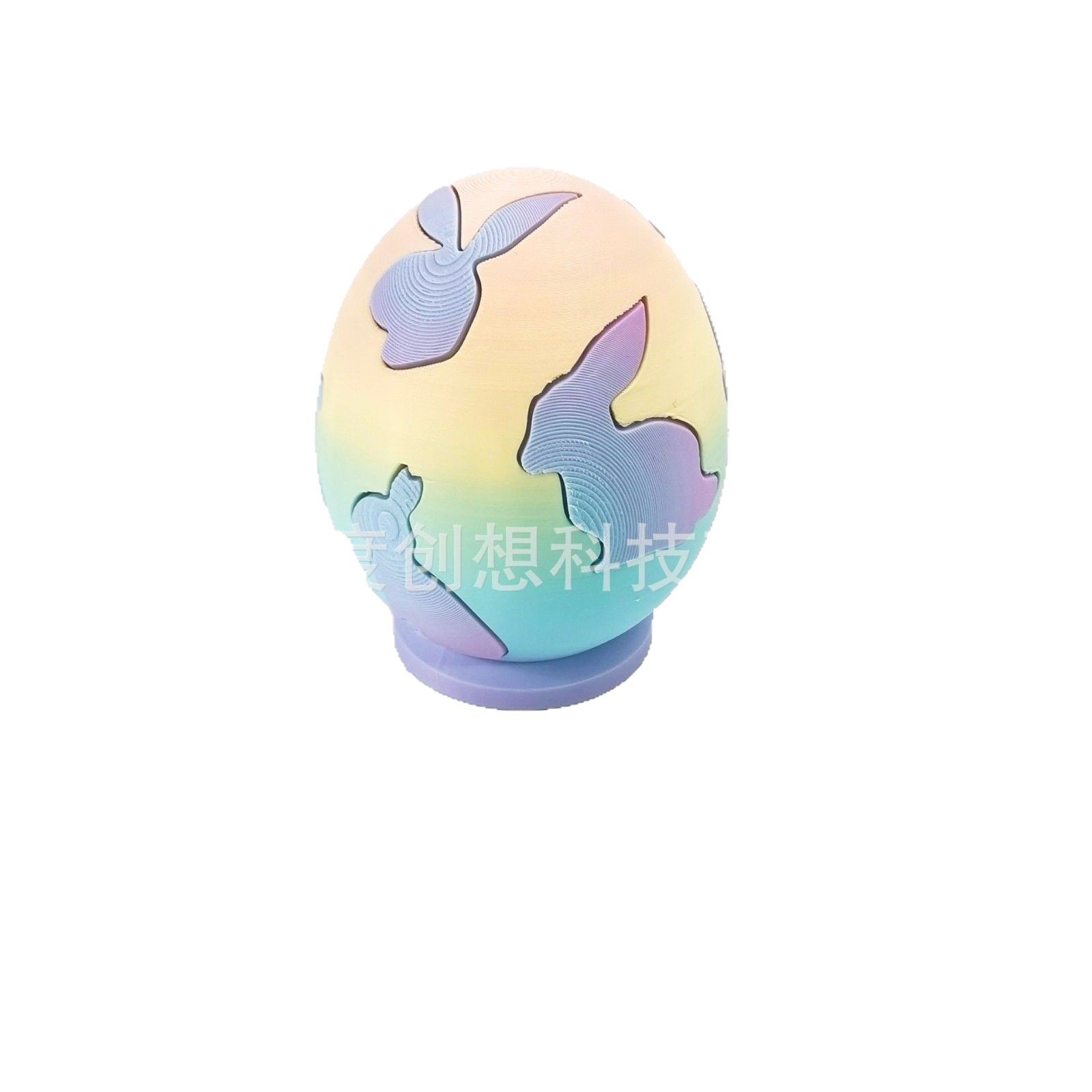 Nuevos juguetes de impresión 3D transfronterizos huevos de Pascua conejo rompecabezas bloques de construcción regalos para niños decoración para el hogar