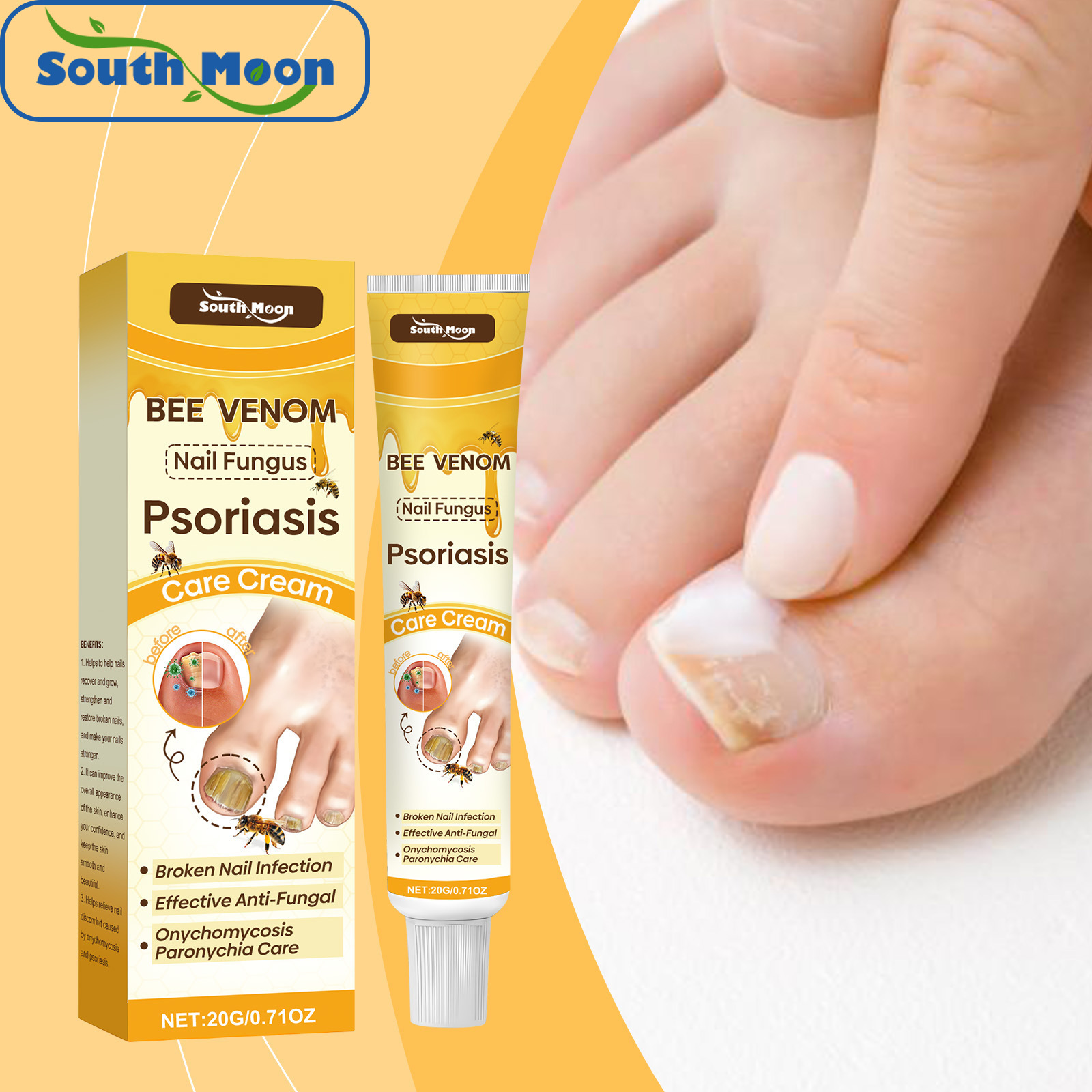 South Moon Foot Care Cream Soothes Foot Discomfort Nourishes Skin Daily Nail Care